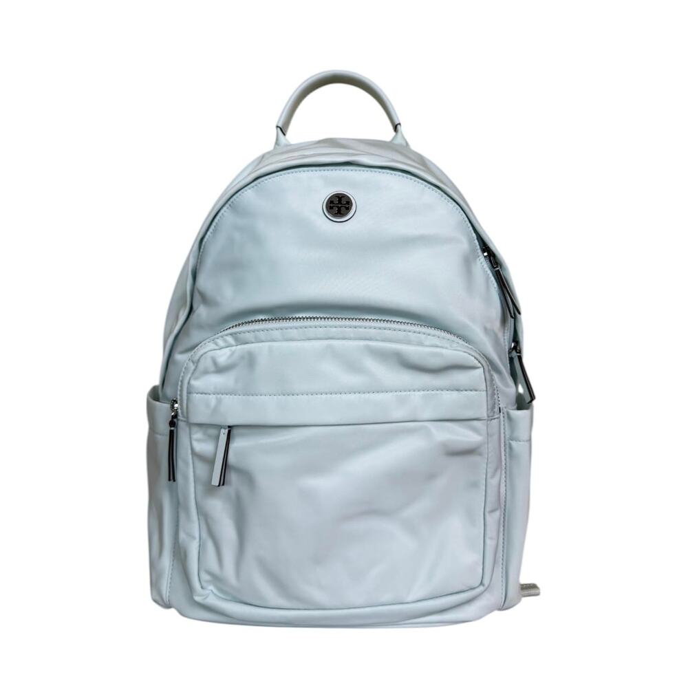 Tory Burch Women's Ella Nylon Backpack With Silver Tone Hardware (Summit)